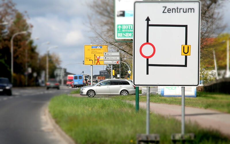 Verwirrung um falsche Schilder