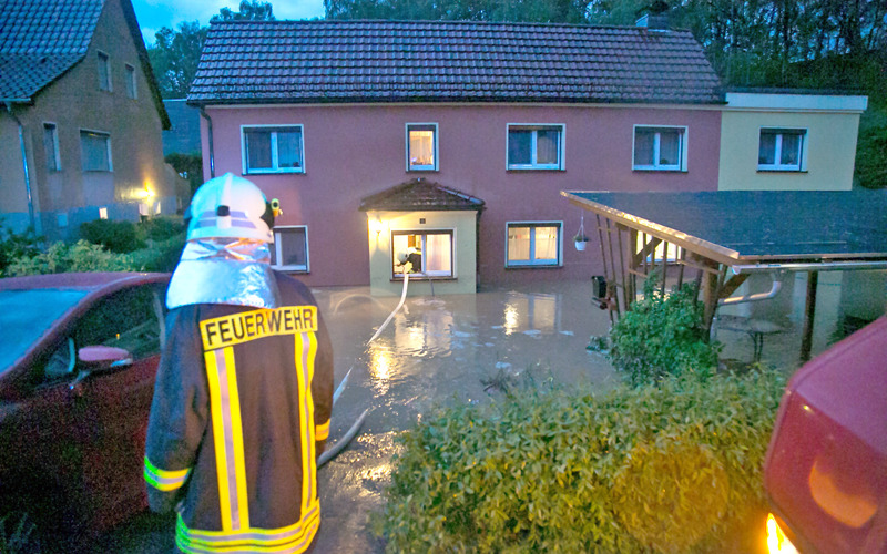 Heftige Unwetter bei Bischofswerda