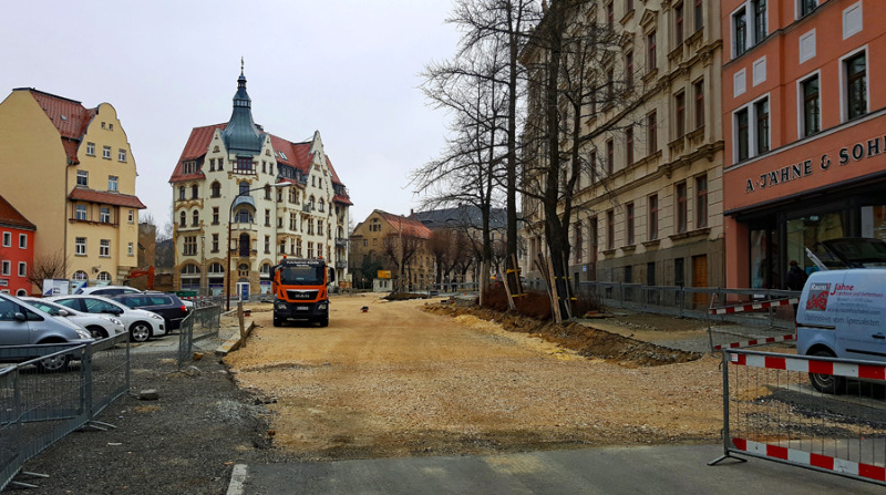 Bauarbeiten am Kreisverkehr fortgesetzt