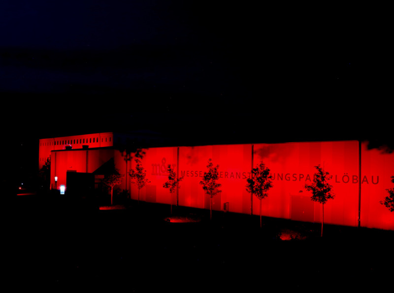 Night of Lights 2020 - Löbauer Messehallen in Rot