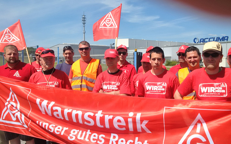 Dritter Warnstreik  bei Accuma