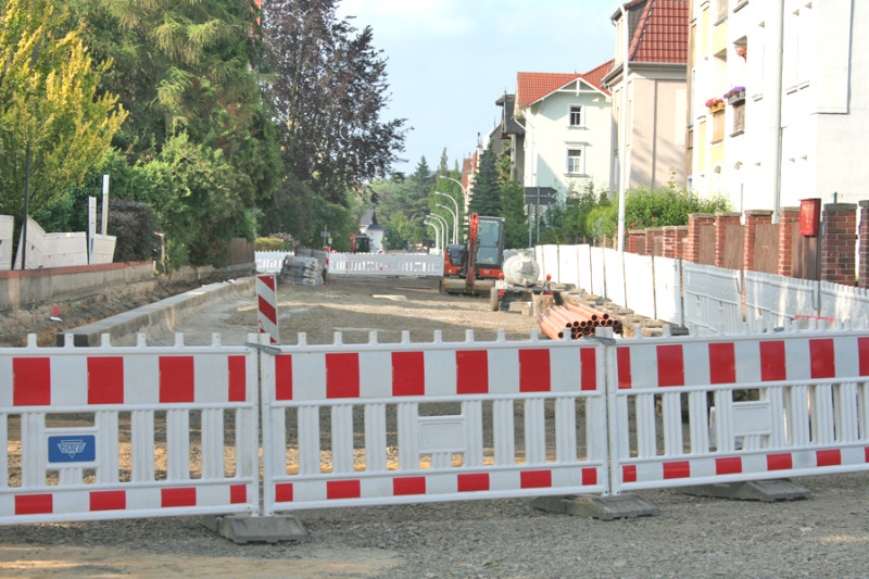 Baumaßnahmen in der Schrammstraße