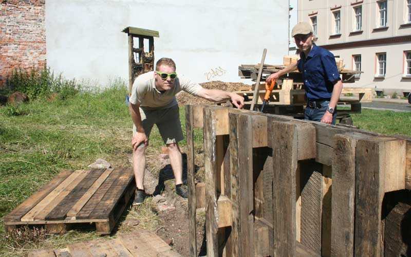 Zittauer gärtnern  in der Innenstadt