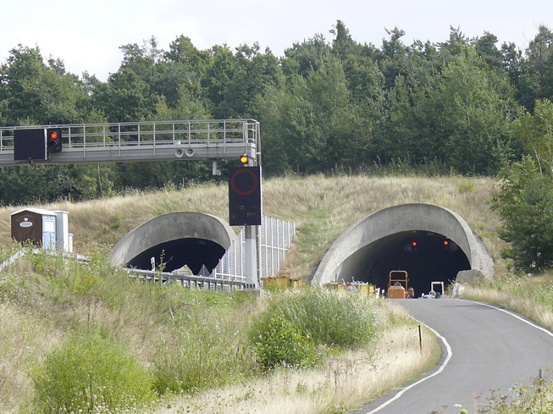Wartung im A4-Tunnel Königshainer Berge