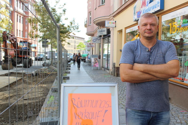 Baustelle zwingt Händler zum Umzug