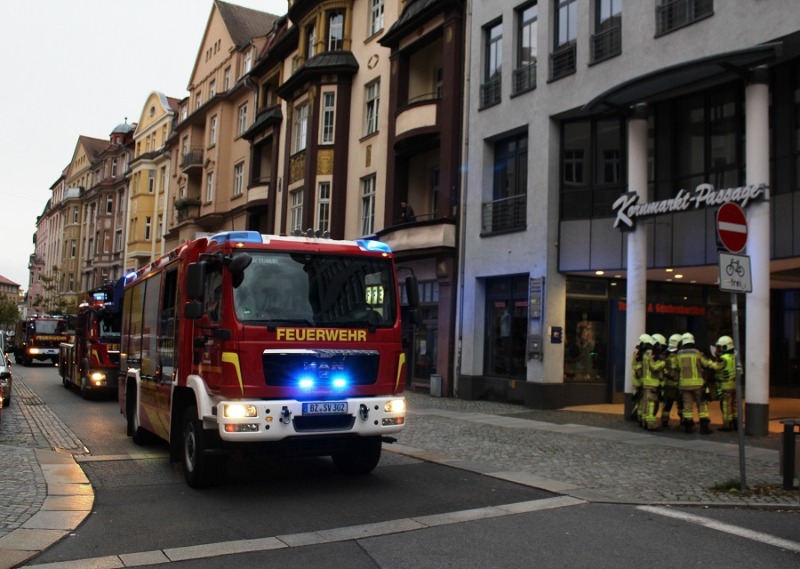 Feueralarm in Kornmarkt-Passage