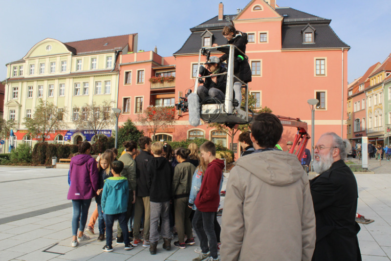 Filmdreh auf
dem Kornmarkt