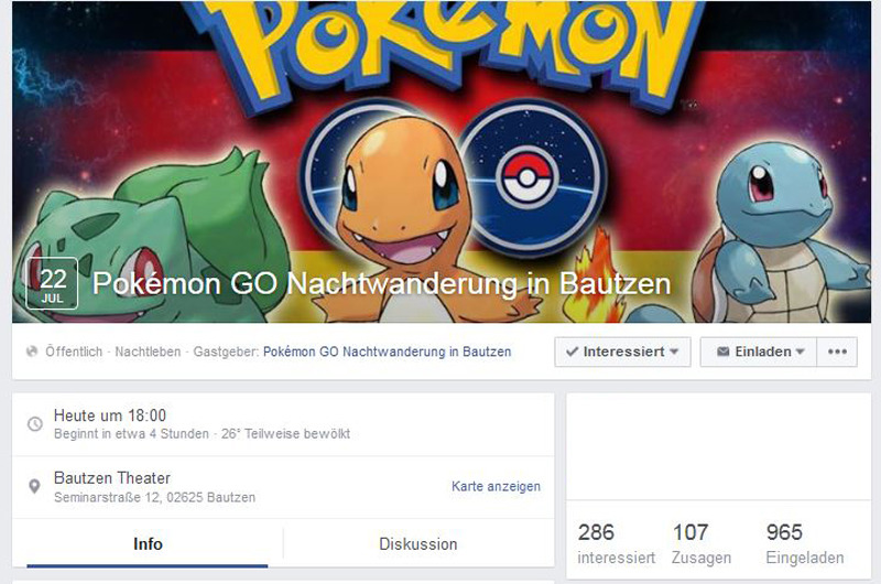 Nächtliche Pokémon-Jagd in Bautzen