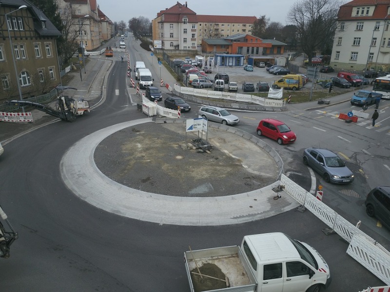 Ab Montag: Schliebenkreisel wird umgebaut