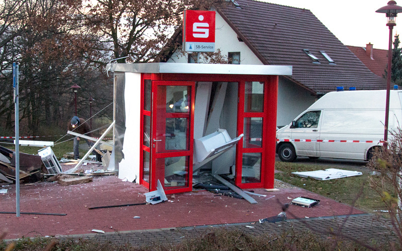 Sparkassenhäuschen in Bischofswerda-Nord gesprengt