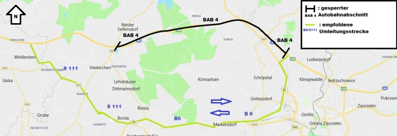 Sprengung in Kodersdorf führt zur Autobahnsperrung
