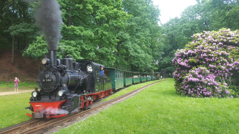 Mit Volldampf im Bahn’l  in den Kromlauer Park