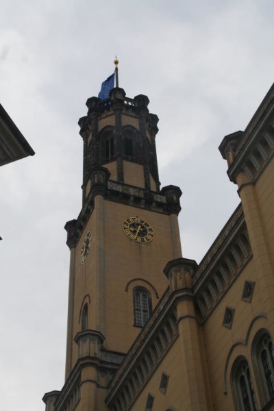 Der Rathausturm  wird repariert