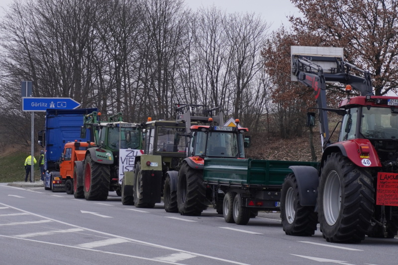 Bauern und Handwerker protestieren auch in der Oberlausitz