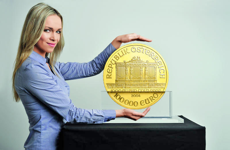 Europas größte Goldmünze in der Volksbank Löbau-Zittau