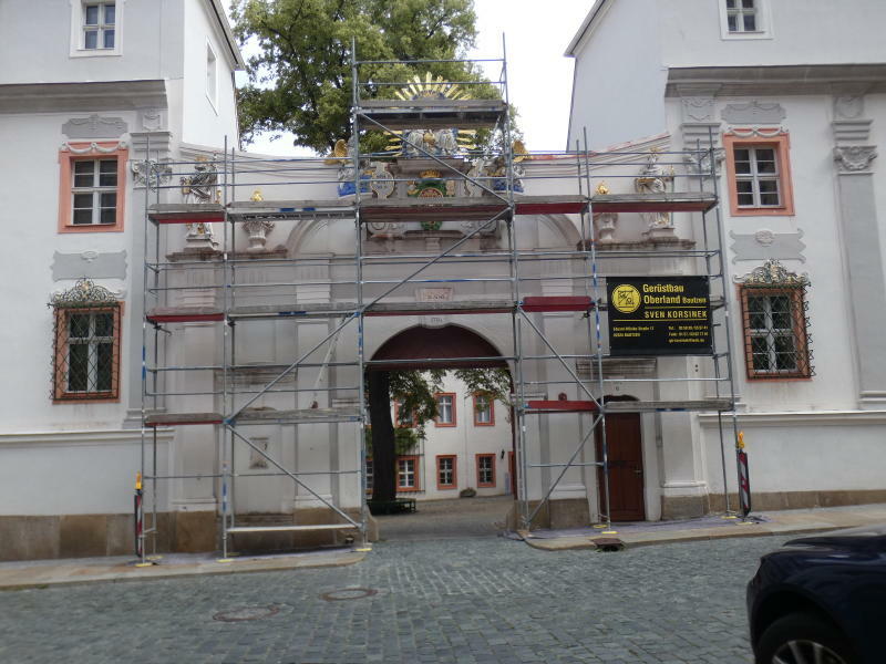 Domstift-Portal in Bautzen wird gereinigt