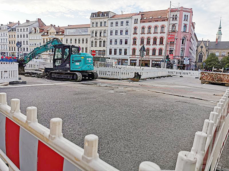 Die Umgestaltung in der Elisabethstraße läuft