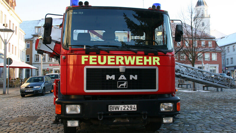 Hecke in Flammen