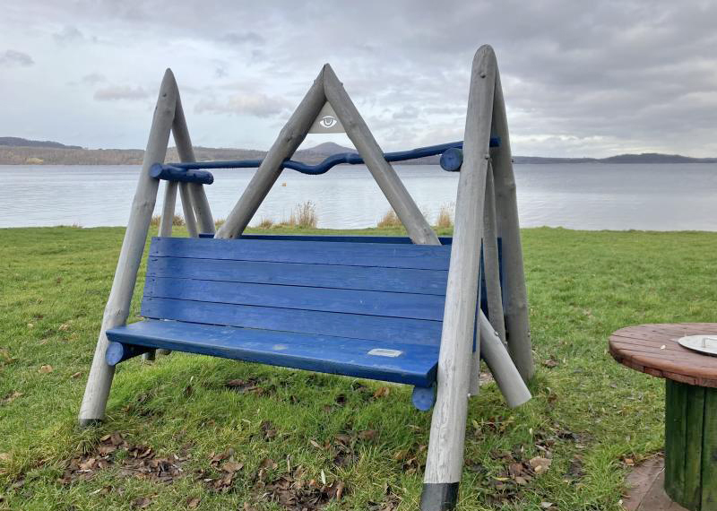 Ein wachsames Holzauge am Berzdorfer See