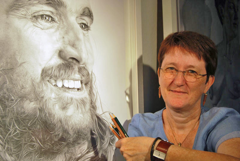 Fotorealistische Zeichenkunst im Schloss Königshain