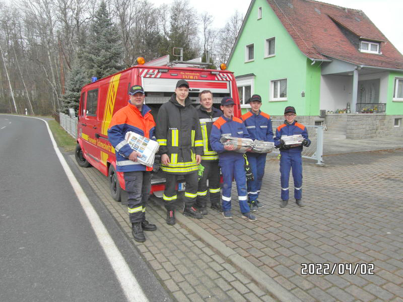 Jugendfeuerwehr Schmeckwitz geht auf Sammeltour