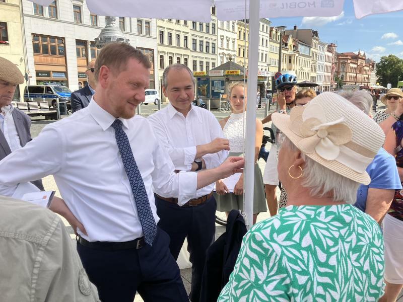 Drei Mal Heimspiel für Kretschmer bei Kaiserwetter