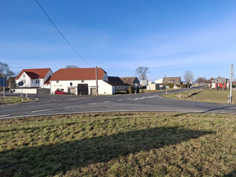 Kreisverkehr und Rettungswache in Siebitz