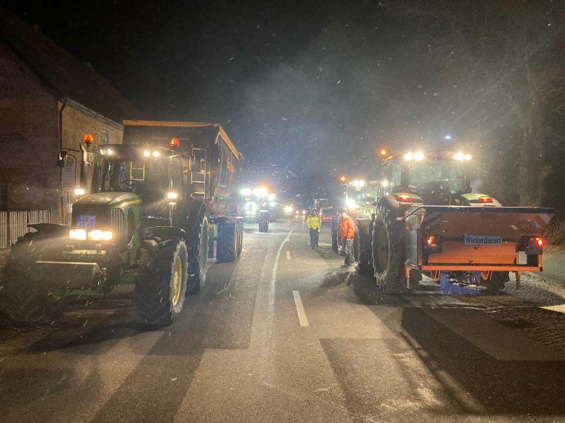 Die Bauernproteste begannen in Eiseskälte