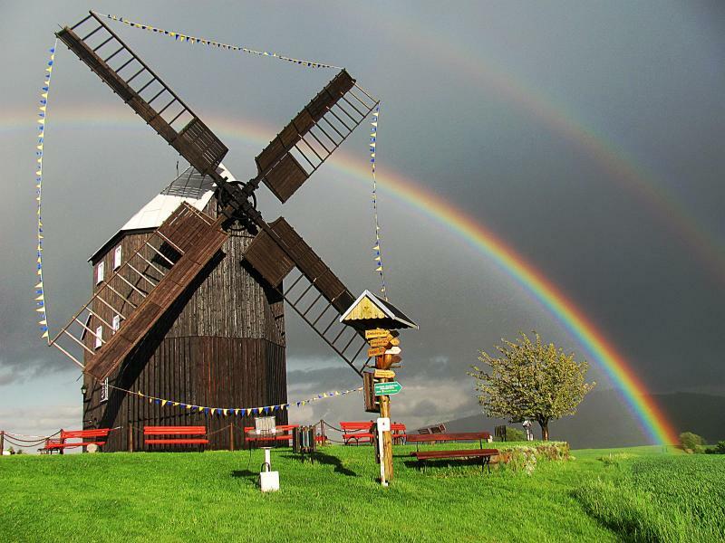 Schaubacken an der Kottmarsdorfer Bockwindmühle