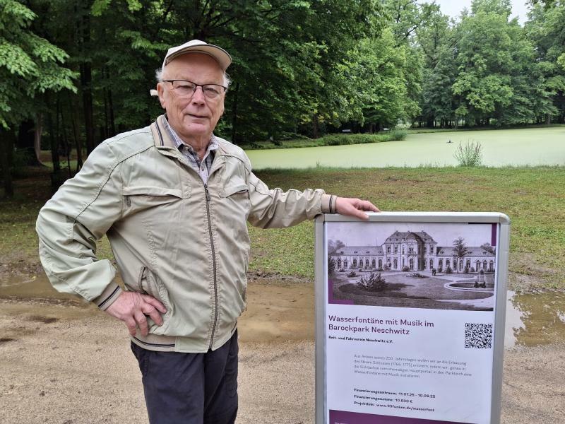Spenden für eine Wasserfontäne im Schloss Neschwitz