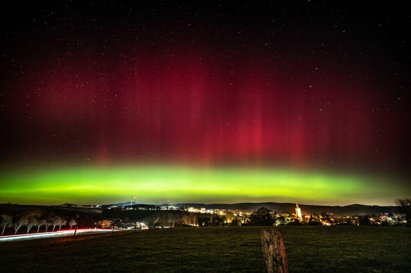 Polarlichter über der Oberlausitz