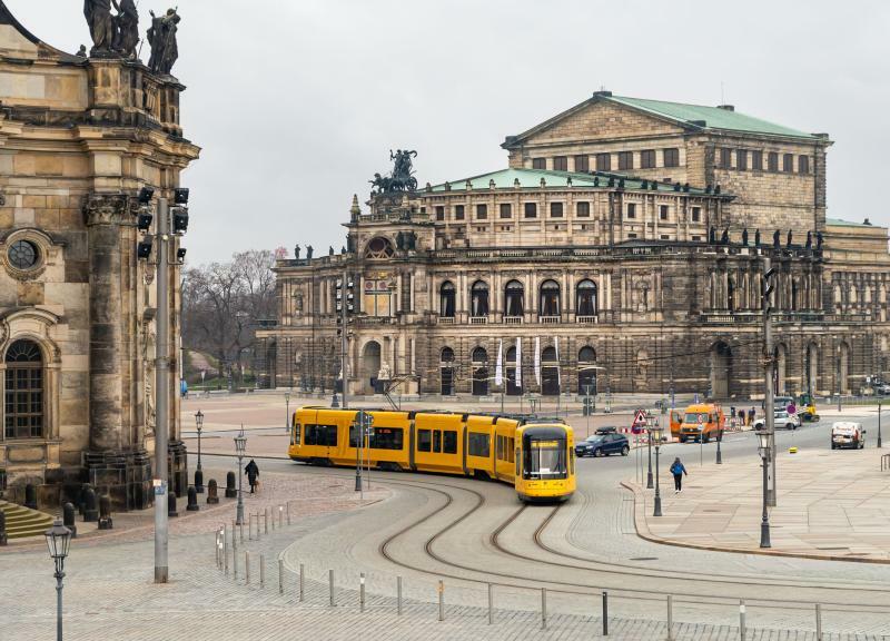 Oberlausitzer Straßenbahnen auf Testfahrt in Dresden