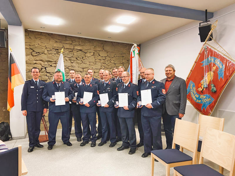 Ehrung für die Kameraden der Gemeindefeuerwehr Bischofswerda 