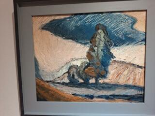 Ein Seiltänzer in der kleinen Narrenstadt