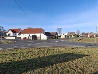 Kreisverkehr und Rettungswache in Siebitz