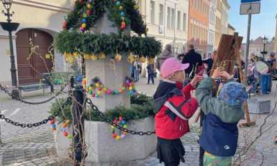 Die Stadt Löbau versprüht richtige Osterlaune 