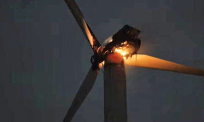 Windkraft: Brandfolgen wurden beseitigt